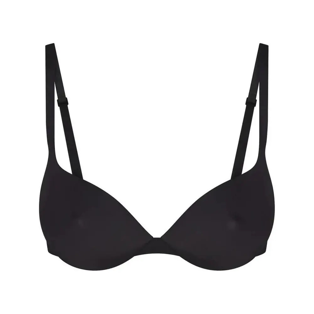 SKIMS Nipple Push Up Bra in Onyx 38C